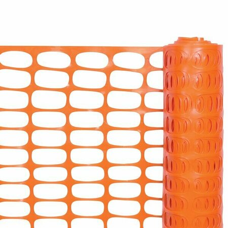 CORTINA SAFETY PRODUCTS 4' x 100' Orange Lightweight Safety Fencing 03-902 - Oval Pattern 46603902